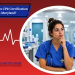 Young nurse thinking about CPR certification costs in Maryland